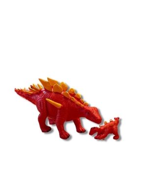 Стегозавр красный + малыш        
